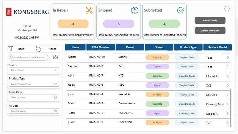 RMA App